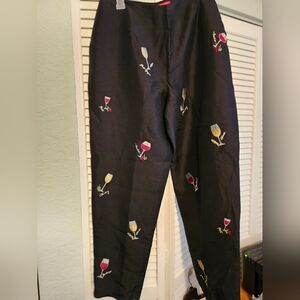 Women's 100% Natural Silk Black Capris